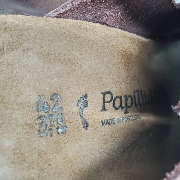 Birkenstock Shoes Womens EU 42 US 11-11.5 Brown Leather Papillio Wedge Clogs - Picture 8 of 11